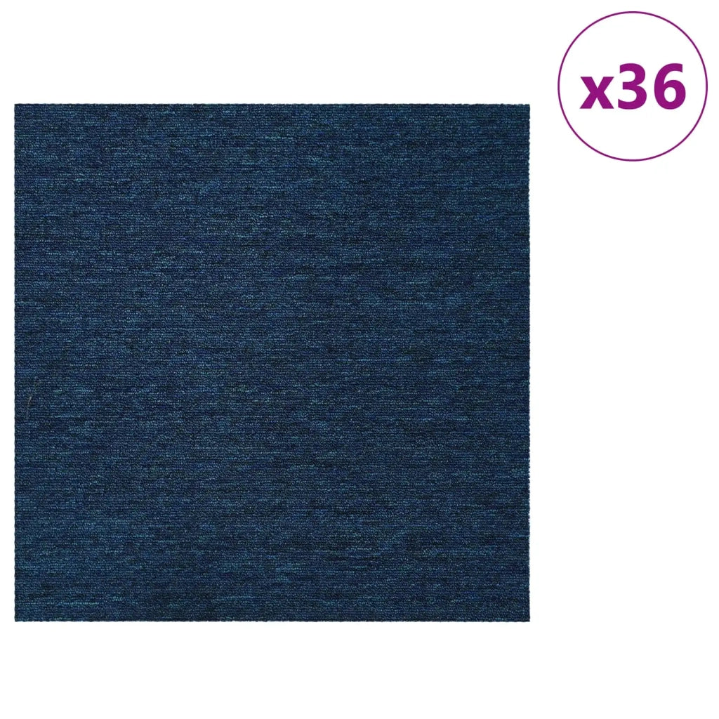 Piastrella per Tappeto Blu 50 x 50 cm 36 pcs PP e Bitume