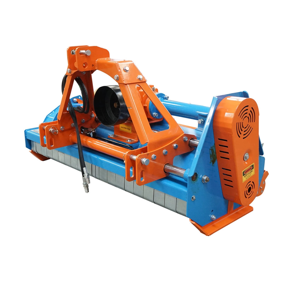 Trinciatrice KFH145 25-50CV con traslazione idraulica e rullo compattatore, cardano incluso 304Kg Breckner Germany