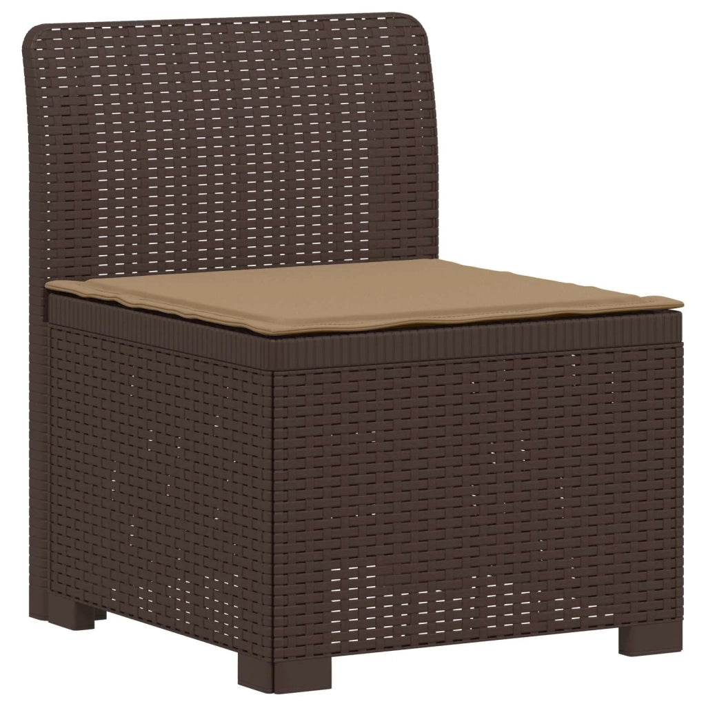 Divano da Giardino 4 Posti con Cuscini Aspetto Rattan PP 3443968