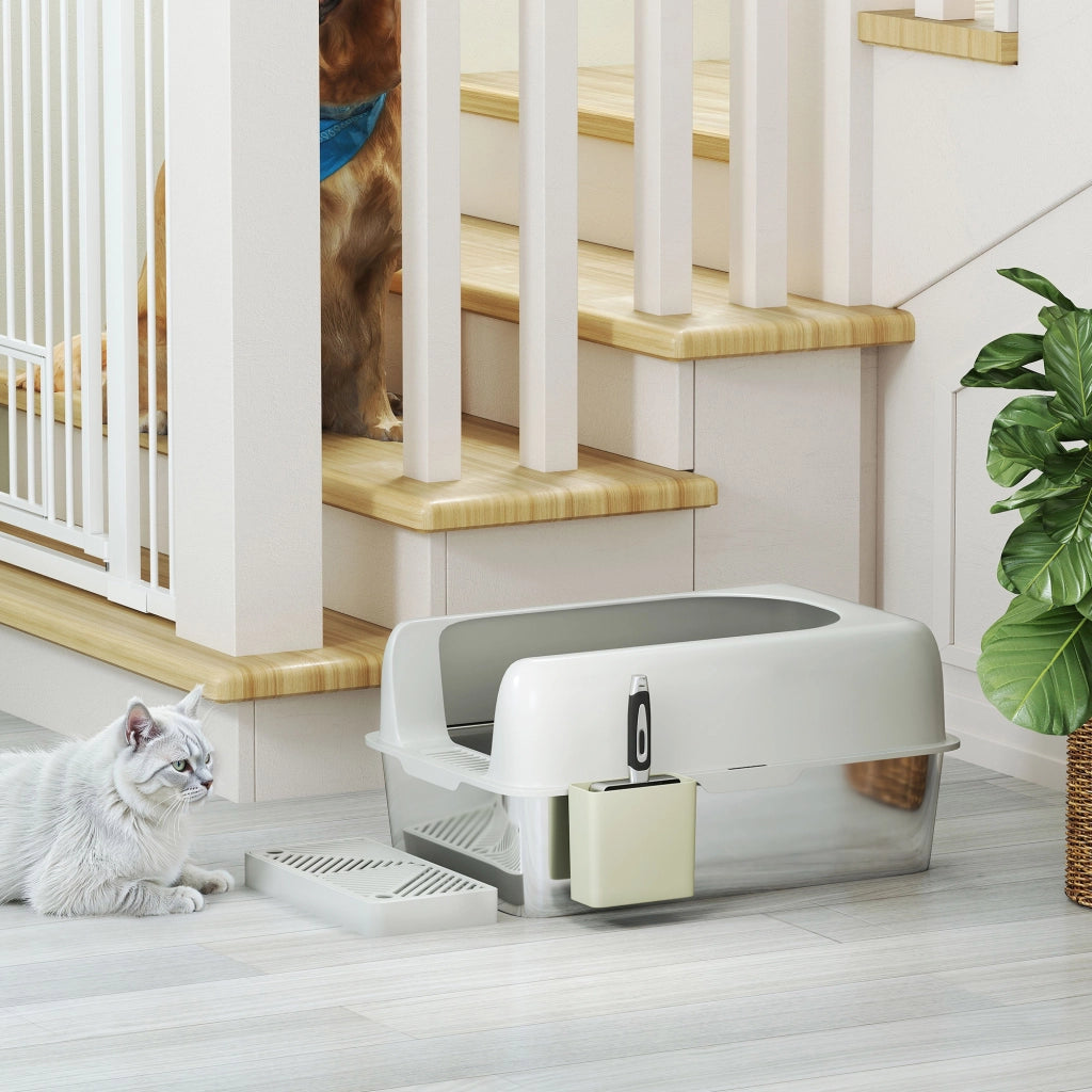 Casetta per Gatti con Contenitore ¨C Minimal ¨C Grigio Chiaro