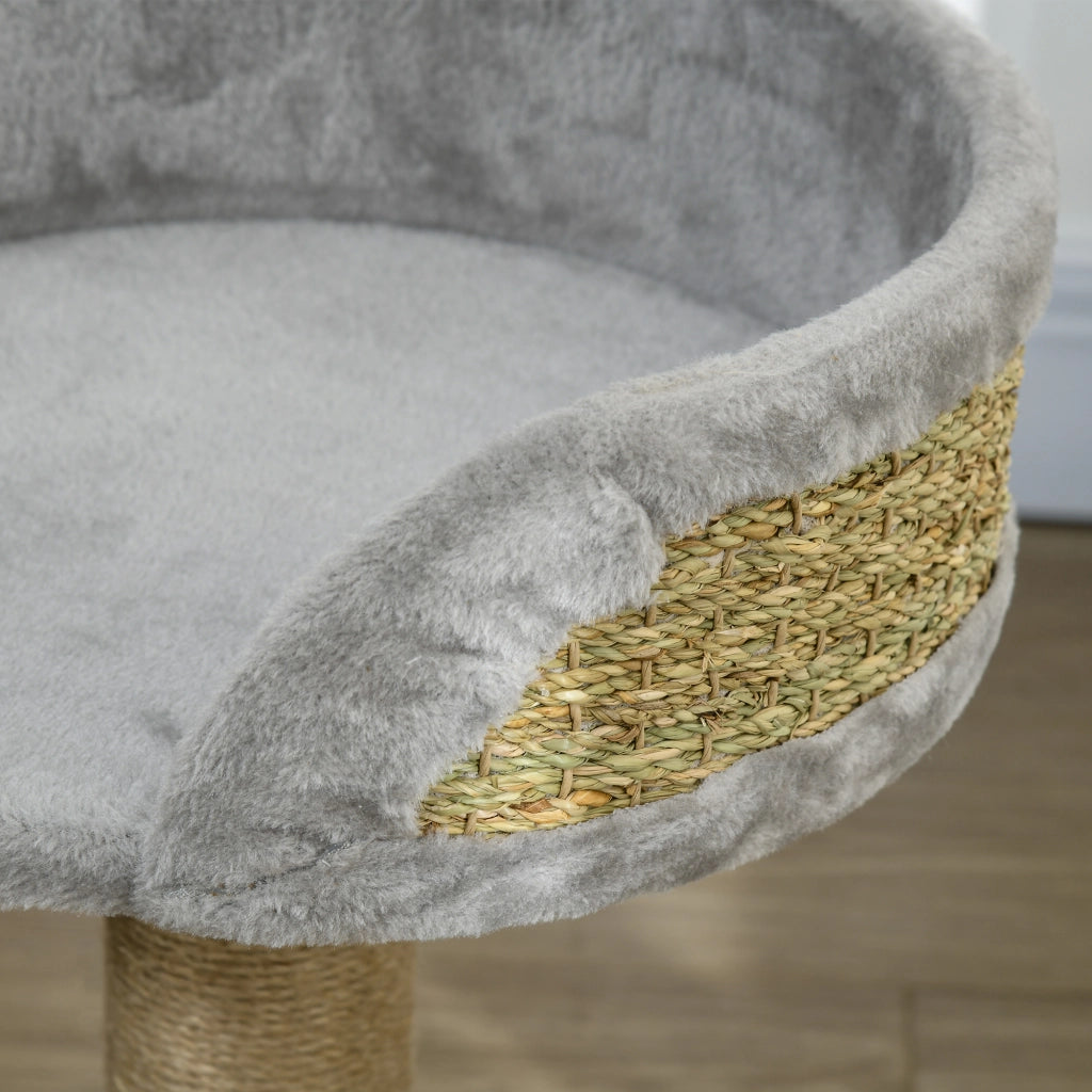 Letto per gatti con albero tiragraffi e cuscino ¨C Minimal ¨C grigio 40x40x49 cm