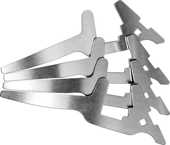 Set di piastre di acciaio inox per griglia - 2 pezzi - 32cm