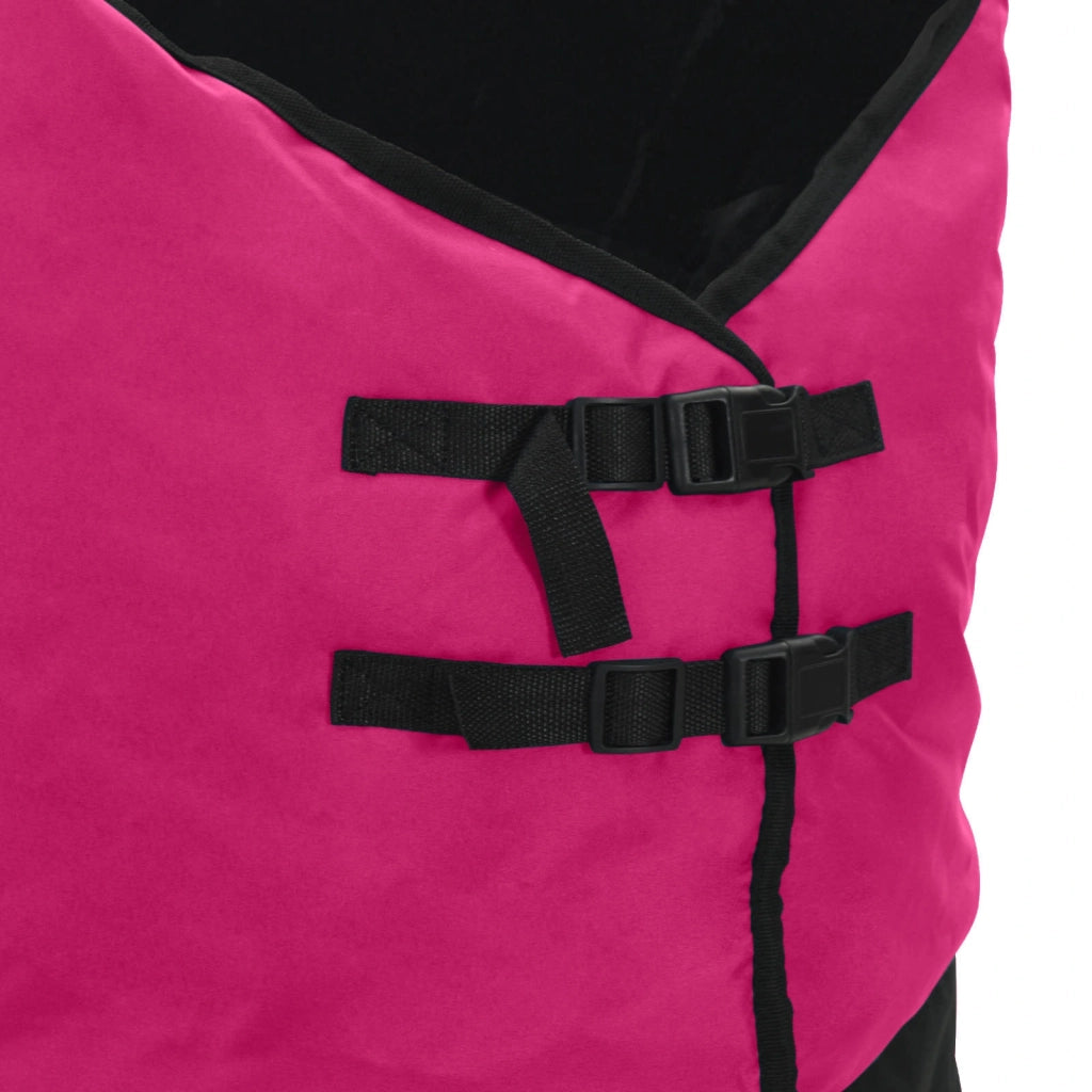 Coperta per Cavalli Rosa e Nero 135 cm Poliestere 42013083