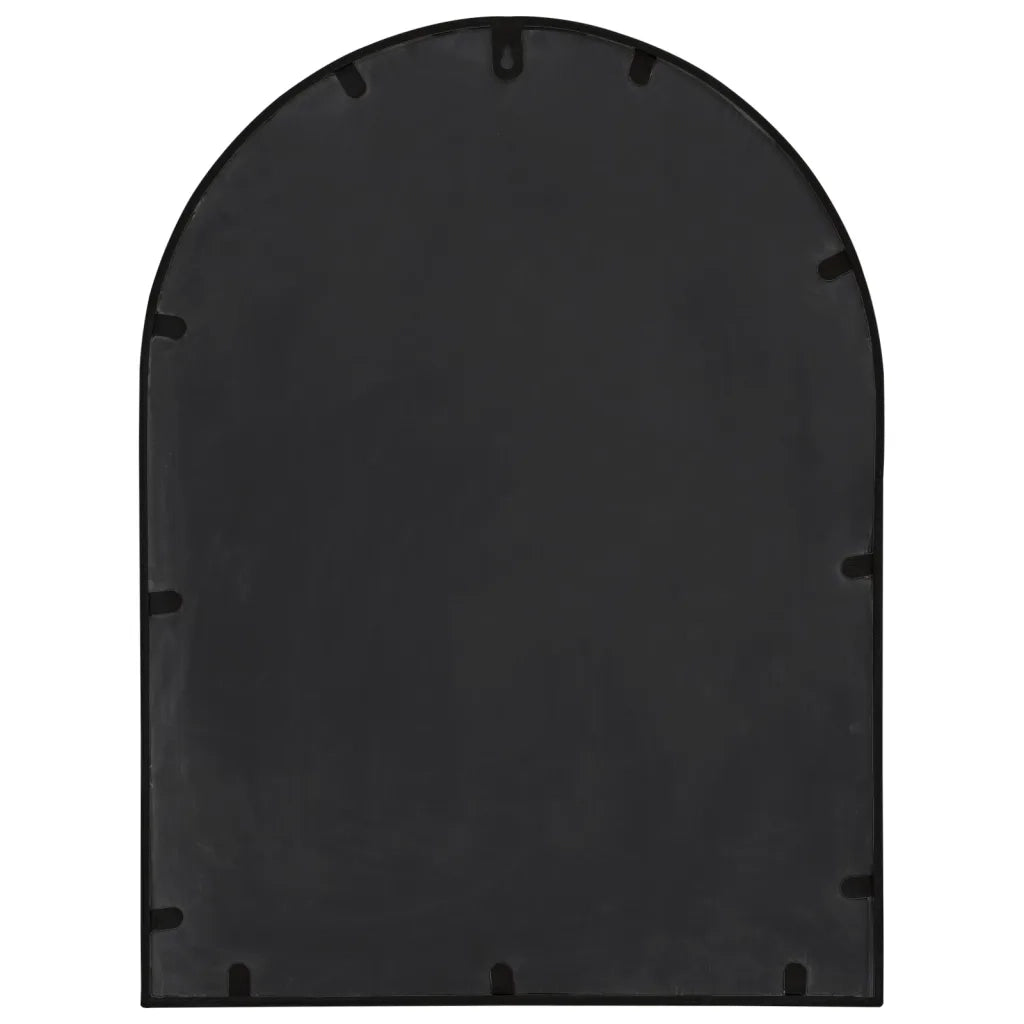 Specchio da Giardino Nero 60x45 cm in Ferro per Uso Esterno 318346