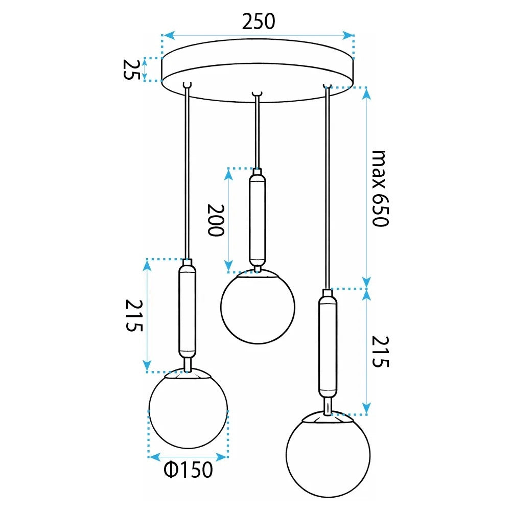 Lampada A Sospensione Da Soffitto G179-3cp Gold