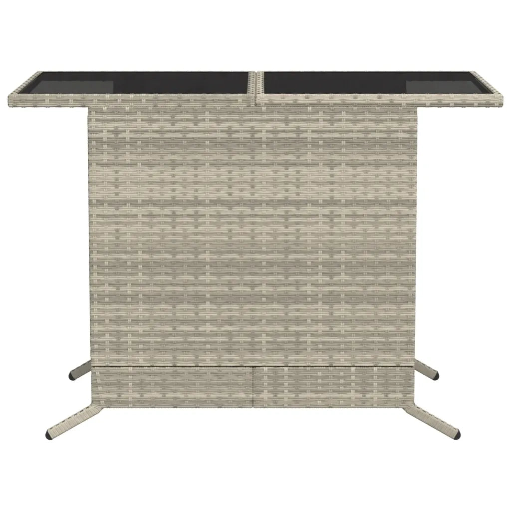 Set da Bistrò 3 pz con Cuscini Grigio Chiaro in Polyrattan 365122