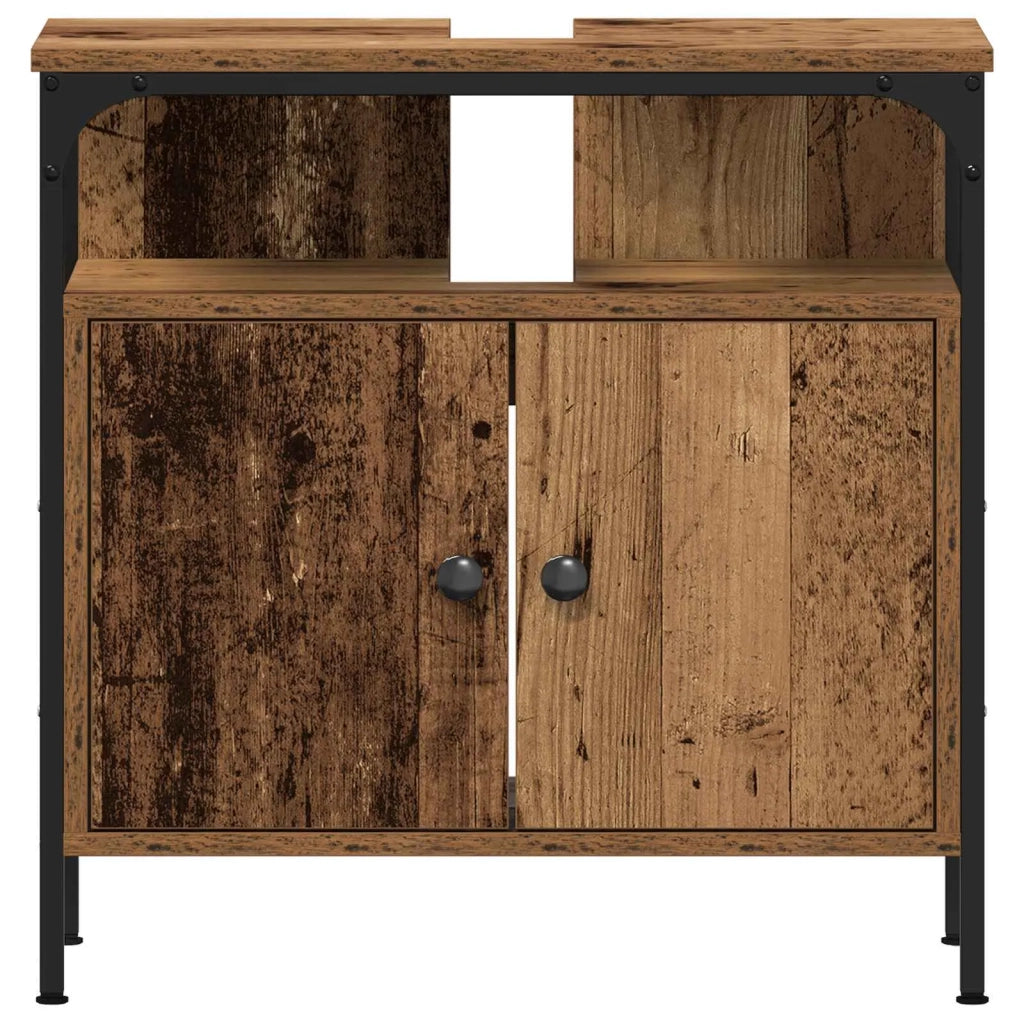 Set di mobili per il bagno 2 pcs Marrone Legno multistrato 3332524