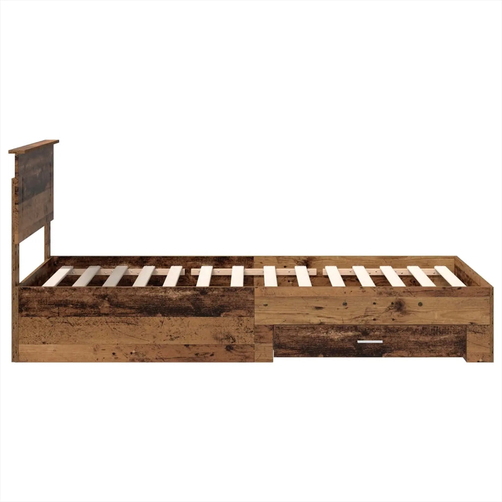 Struttura del letto con testiera Legno vecchio 100 x 200 cm 3408306