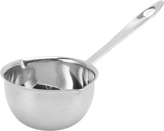 Mini Induttore per Burro - Tutto in Uno - Pentola per Burro - Piccola Pentola per Burro - Pentola per Latte - Induttore per Burro Mini - Adatto per Tutti i Forni - Color Argento.