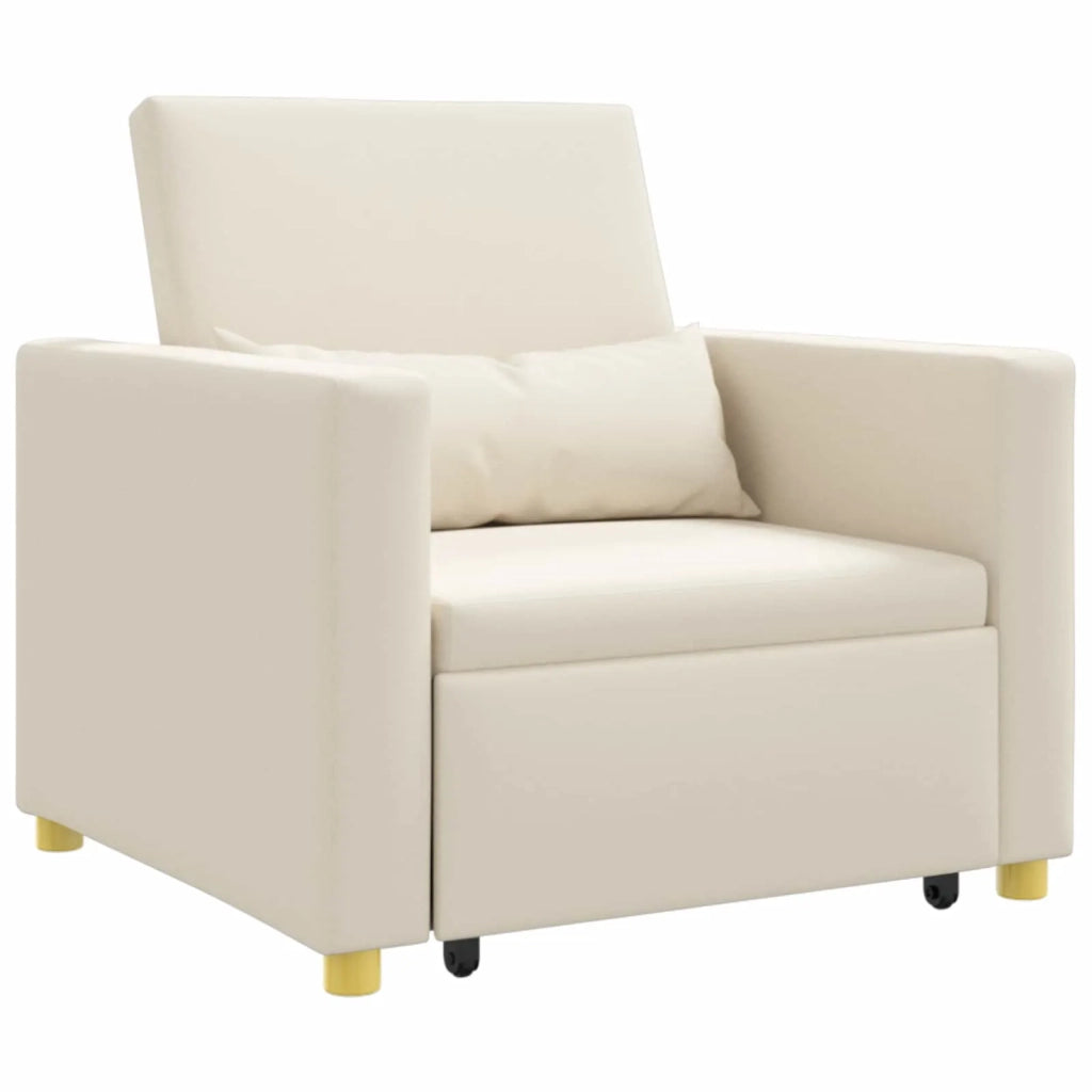 Divano letto estraibile singolo Bianco crema 90 x 165 x 87 cm 42002696