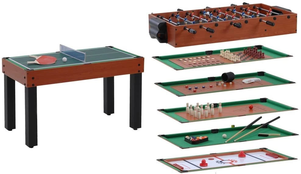 Garlando Games Tavolo Multi 12 Giochi in Uno ciliegio