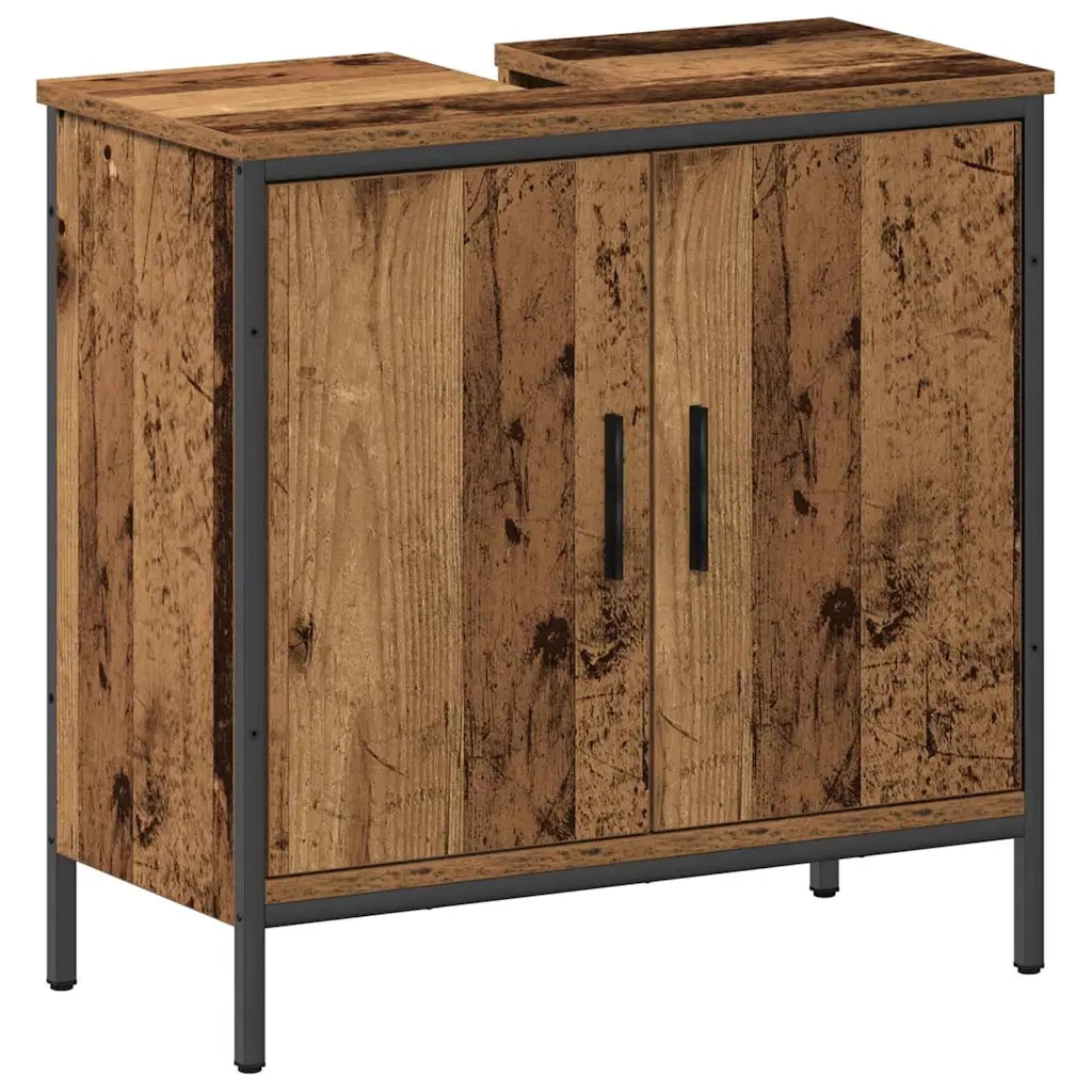Set di mobili per il bagno 2 pcs Marrone Legno multistrato 3332515