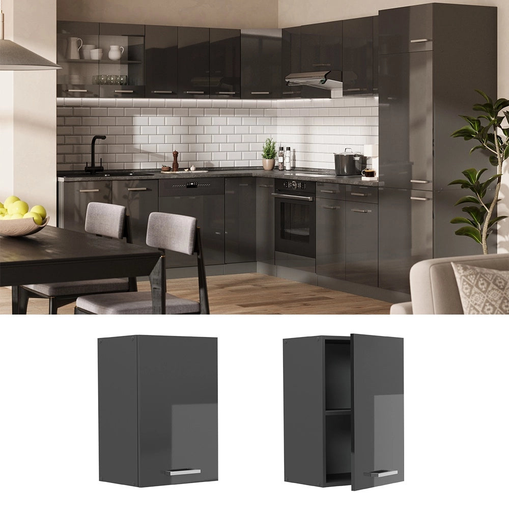 Pensile da cucina R-Line Antracite lucido/Antracite 40 cm Vicco