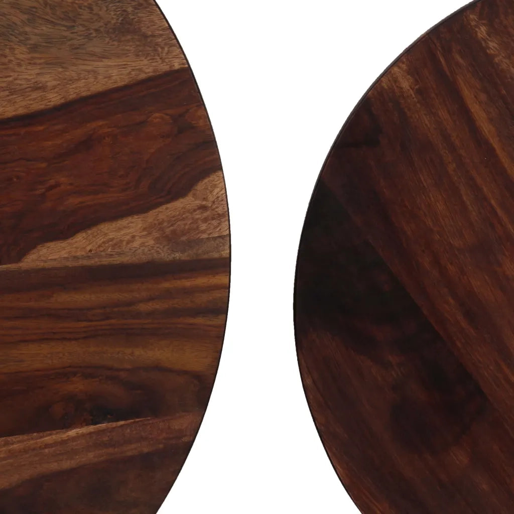 Set Tavolini da Salotto 2 pz in Massello di Acacia 60x35 cm 246015