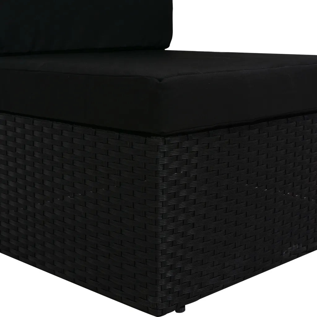 Seduta Centrale Modulare in Polyrattan Nero 49498