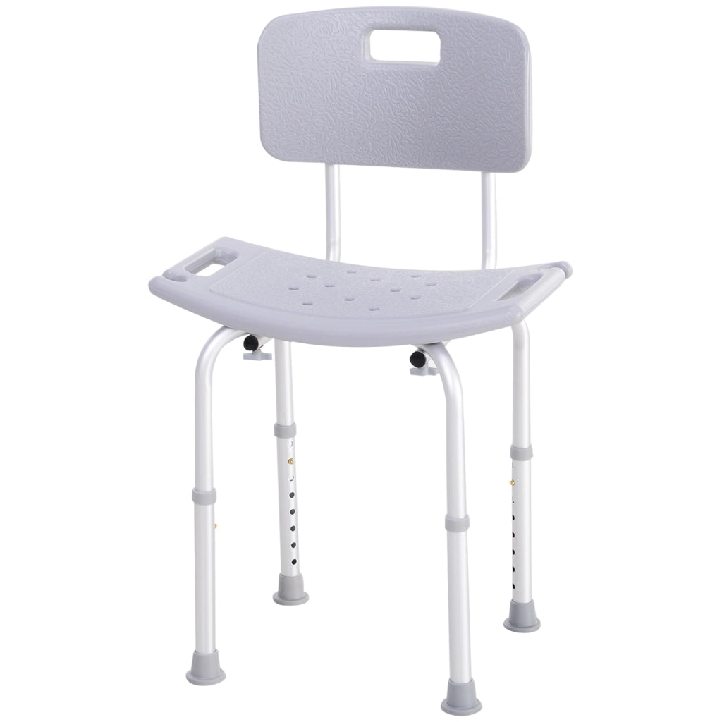 Sedia da Doccia per Bagno in Alluminio e Plastica ¨C Minimal ¨C Altezza Regolabile 71-88cm