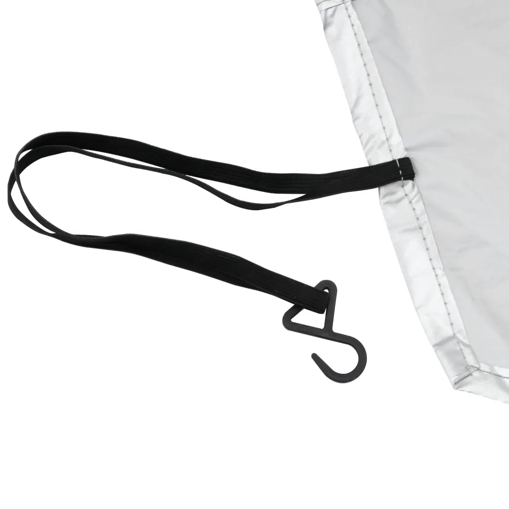 Mezza Copertura Auto con Ganci Argento XL