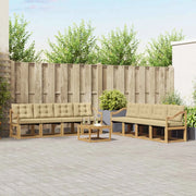 Set di divani da esterno 9 pz Bianco e Beige 3389343
