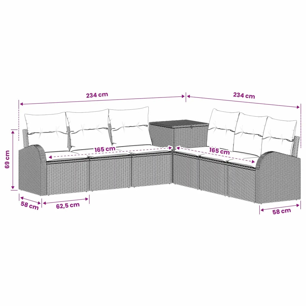 Set di divani 7 pz Grigio e Grigio Scuro 3448704