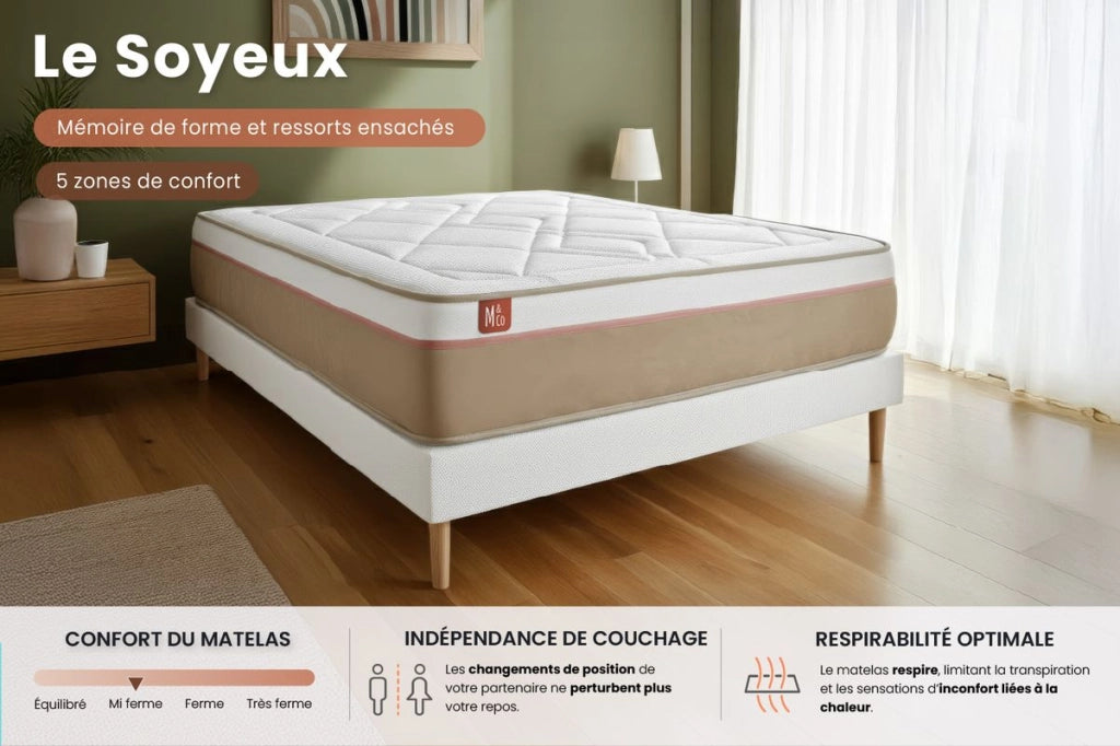 Set materasso e base 140x200 cm - Le Soyeux