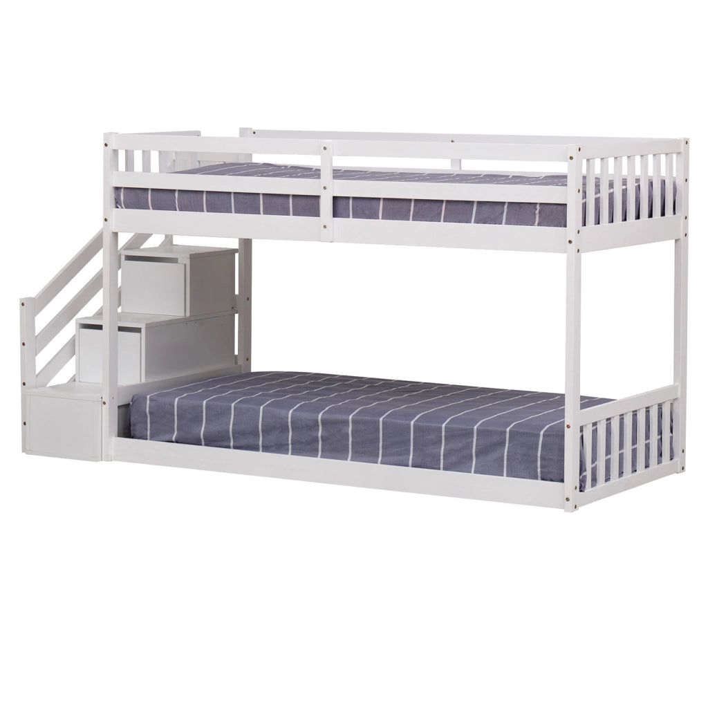 Letto a castello per bambini 190x90cm bianco CELESTINE