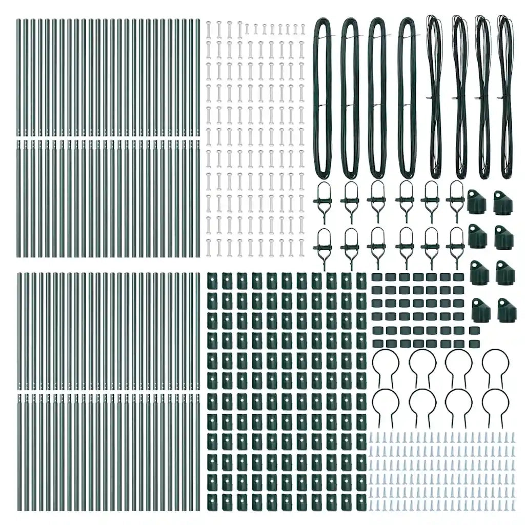 Palo della recinzione 52 pcs Verde 3,2 x 3,2 x 210 cm