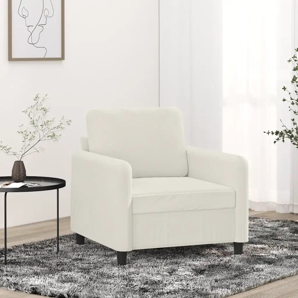 Poltrona Crema 60 cm Velluto 359430