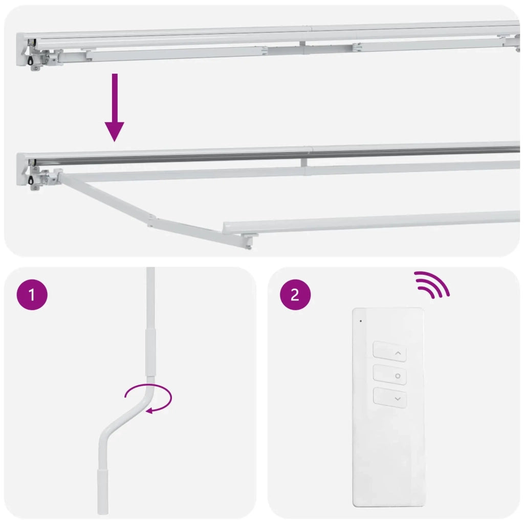 Tettuccio Elettrico Retrattile Crema e Bianco 4 × 3 m 3421808