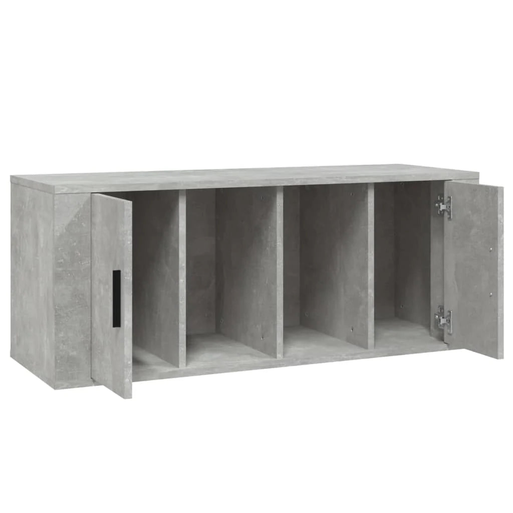 Mobile TV multimediale mensola TV credenza TV sala da pranzo soggiorno camera da letto 100 x 35 x 40 cm legno ingegnerizzato grigio 02_0025492
