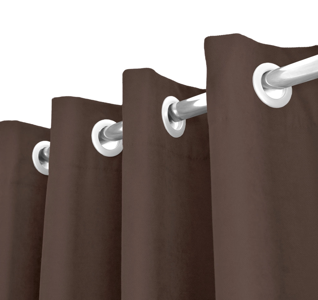 Tenda Semioscurante 140 x 290 Cm Moderne Con Occhielli  Marrone - 2 Tende