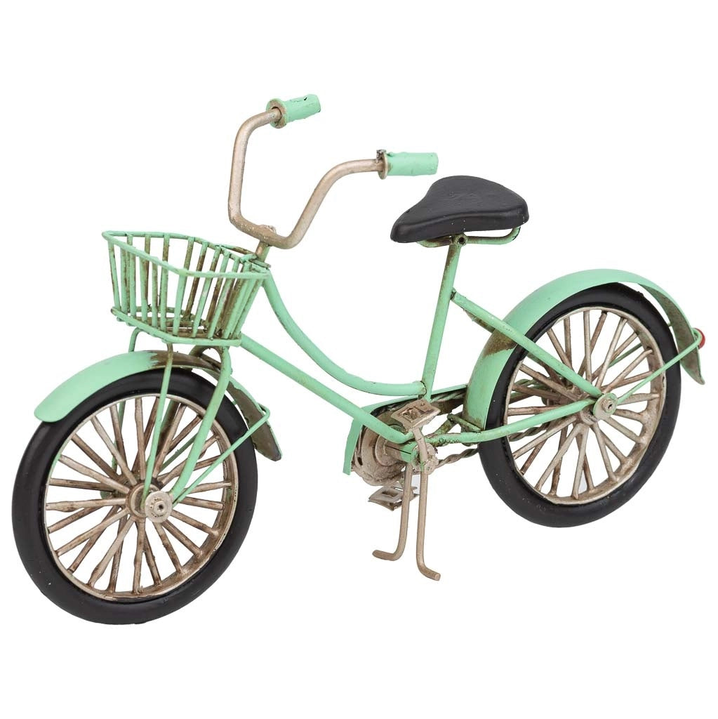 Bicicletta metallo verde 22x6,5x13h