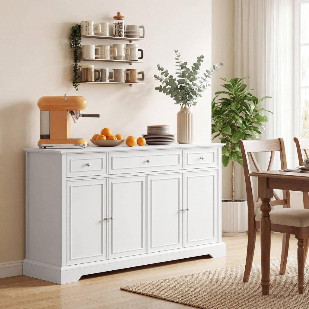 Cassettiera con 3 cassetti e 4 ante ¨C Minimal ¨C Bianco
