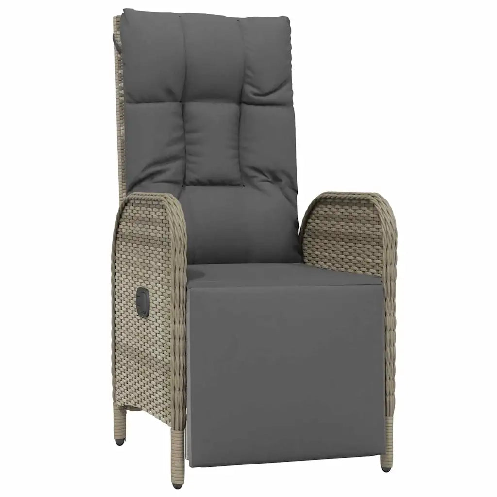 Set da Pranzo per Giardino con cuscino 7 pcs Grigio polyrattan 3380139