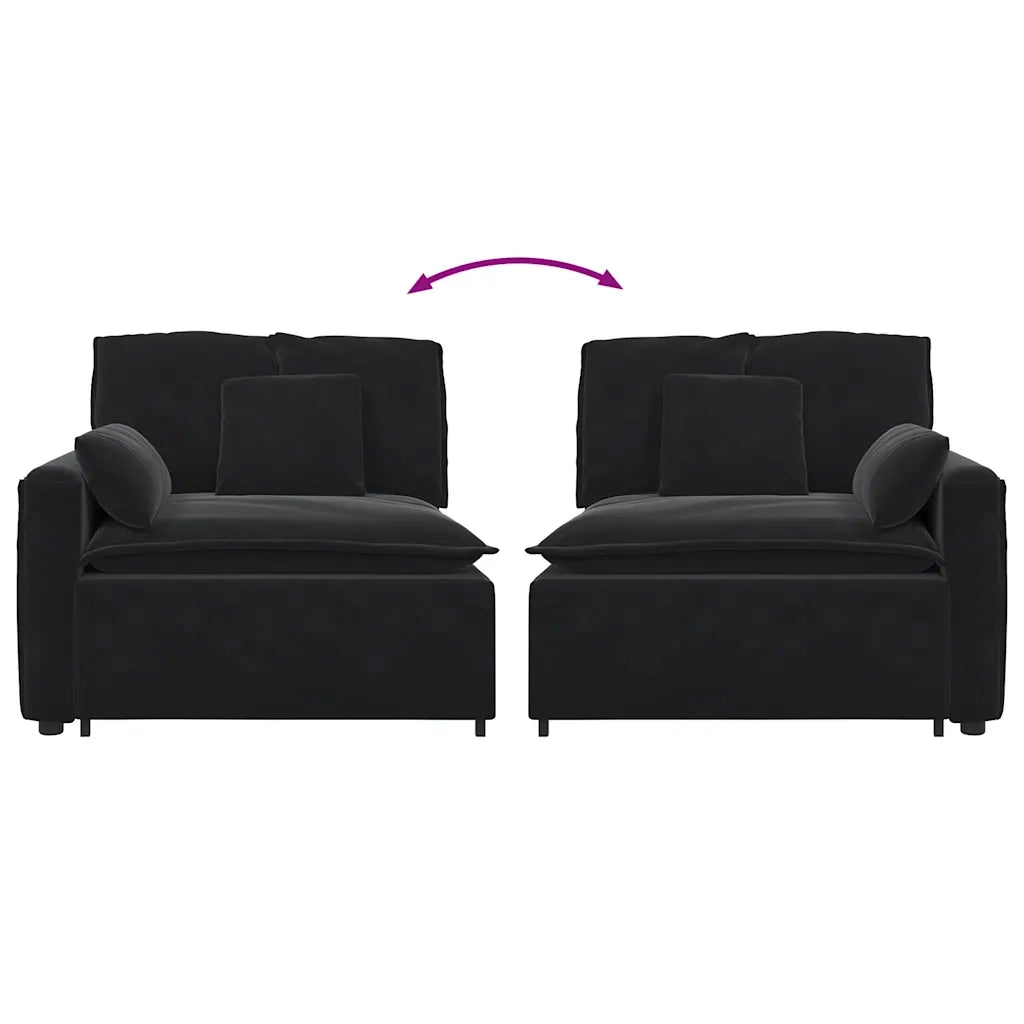 Modulo Terminale Bracciolo Divano Modulare con Cuscini-Sofa Modulare-Divanetto 100 cm 658641
