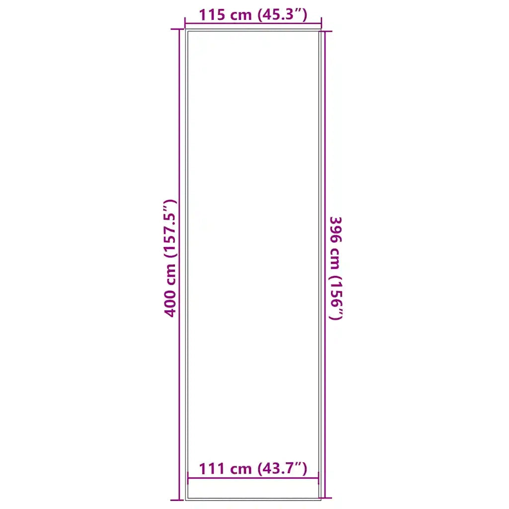 Zerbino Antracite 115x400 cm 4105555