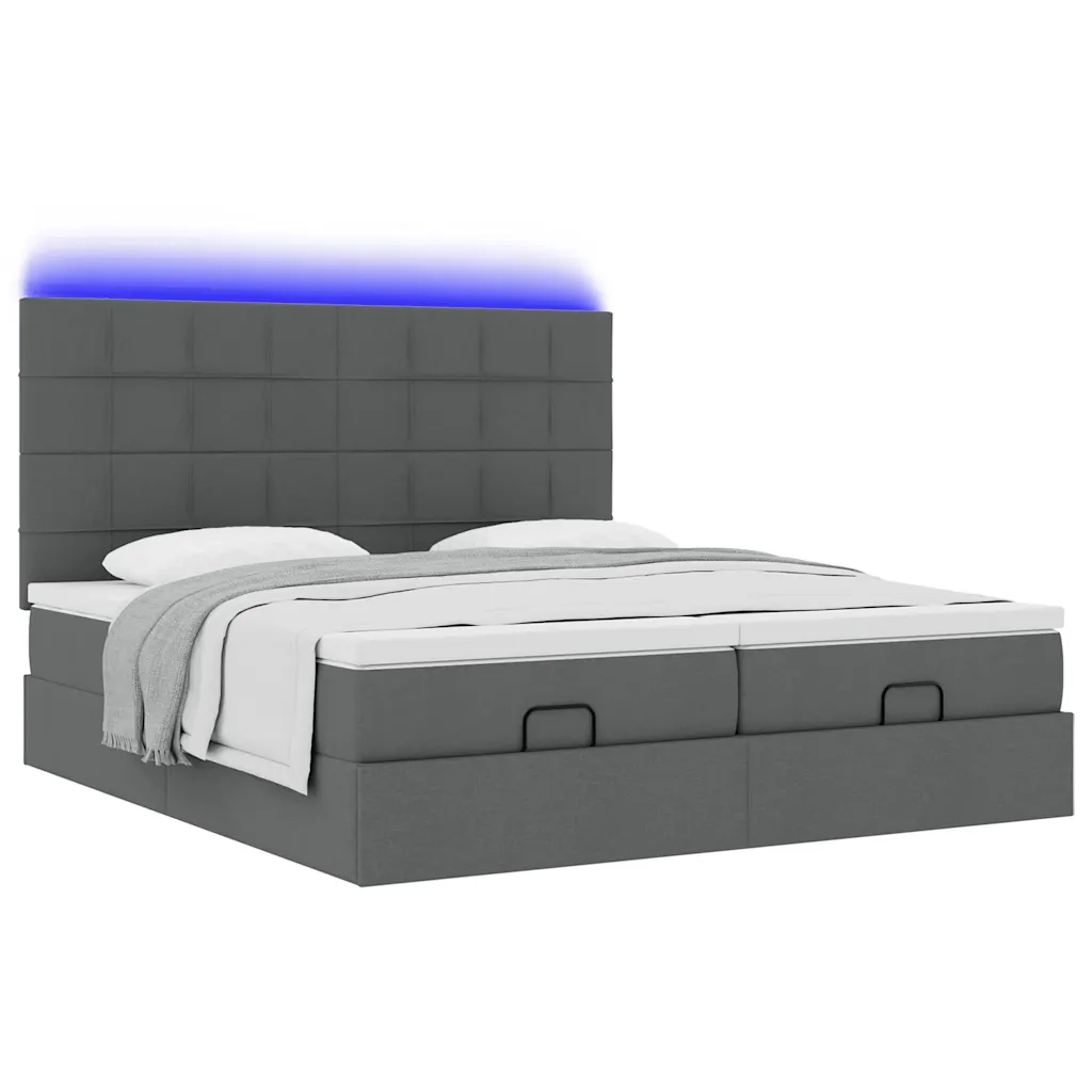 Struttura Letto Pouf con Materassi 160x200 cm in Tessuto 3314535