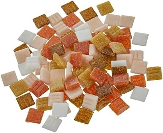 Mosaico Mix Piccoli Cubetti 1x1cm, Circa 1500 Pezzi, Tinte Naturali, Incluso Scatola 1kg - Ideale per Attività Ricreative e Decorazione