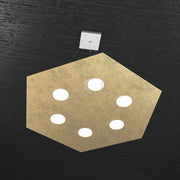 EXAGON SOSPENSIONE 6 LUCI FOGLIA ORO 1142-SG-FO