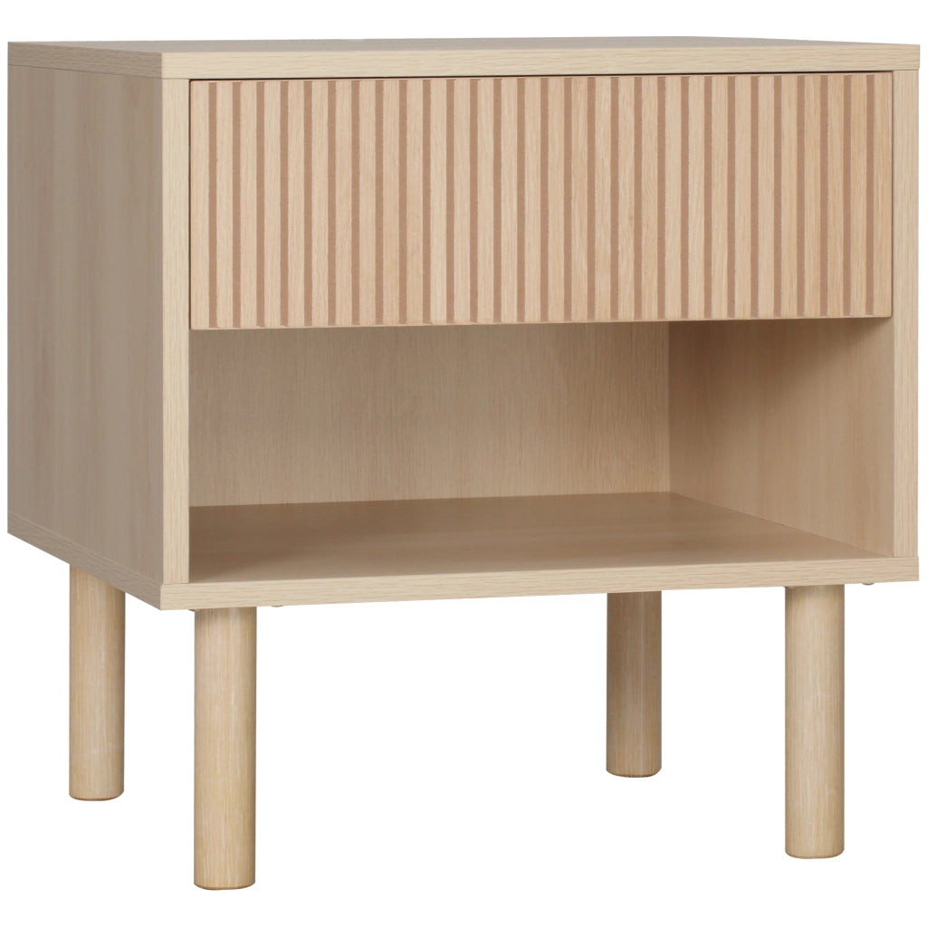Comodino con cassetti e nicchie ¨C Minimal ¨C 47x47x50 cm