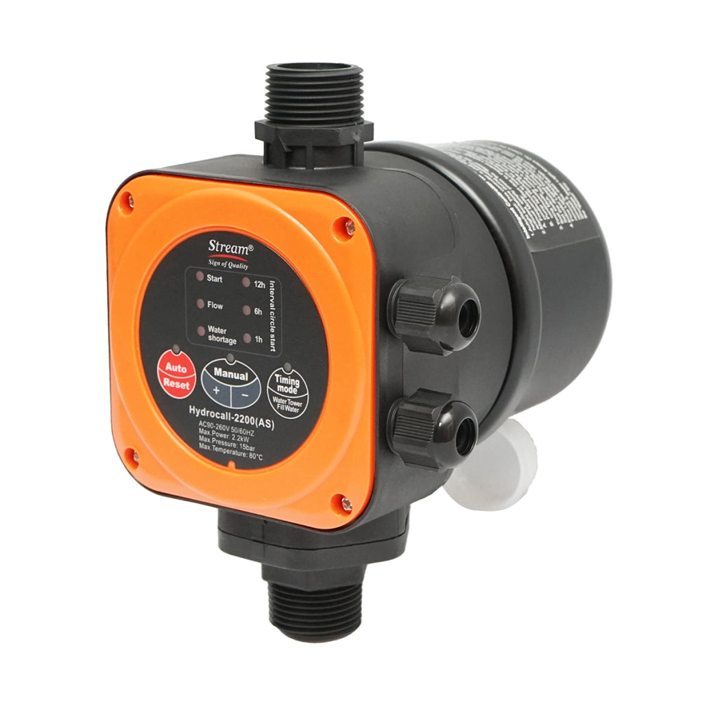 Pressostato elettronico automatico 2.2KW, 220V per pompa dell'acqua, 15 bar, serbatoio incorporato 1L HYDROCALL-2200AS