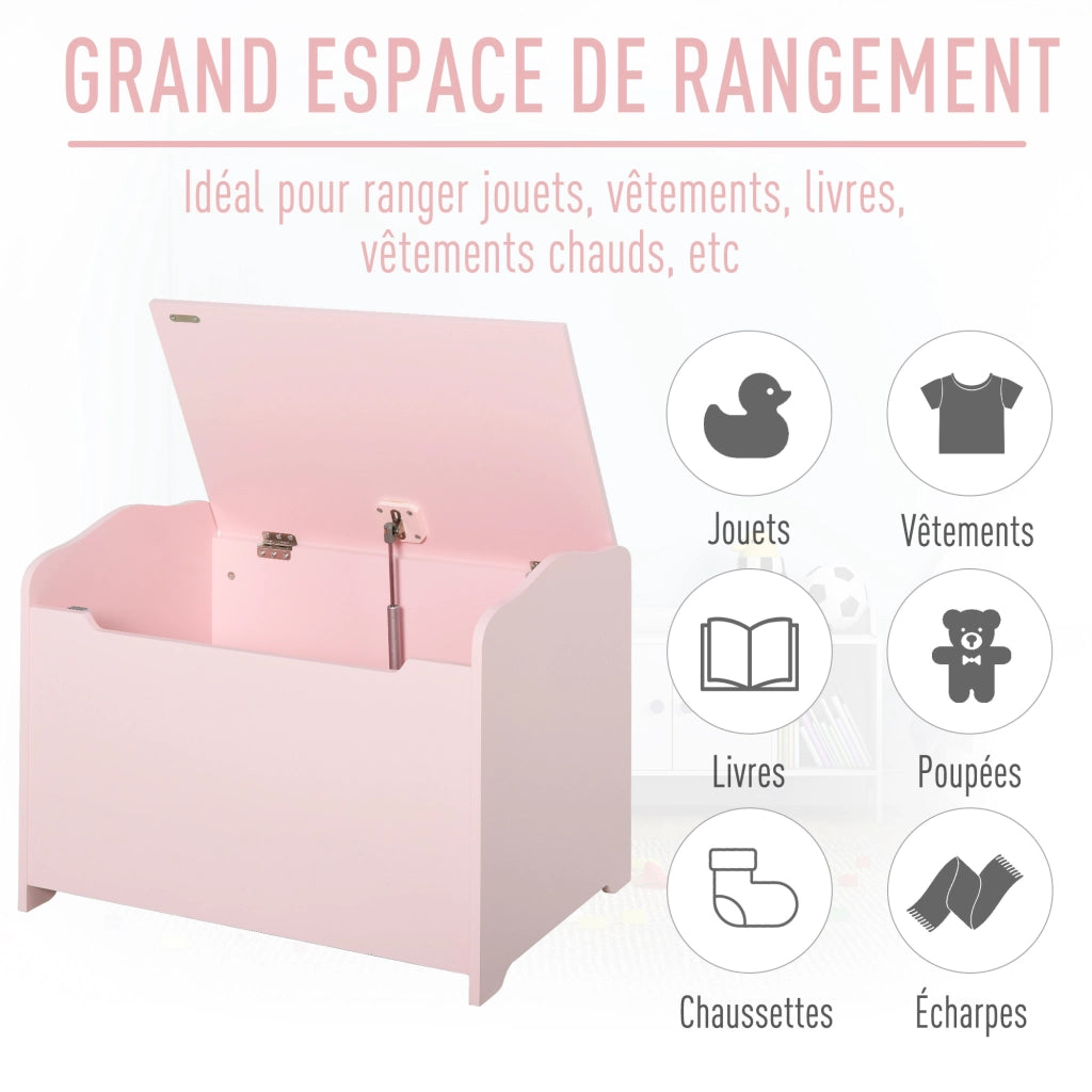 Casetta per Bambini con Cassetti ¨C Zephmum ¨C MDF Rosa 60x40x48 cm