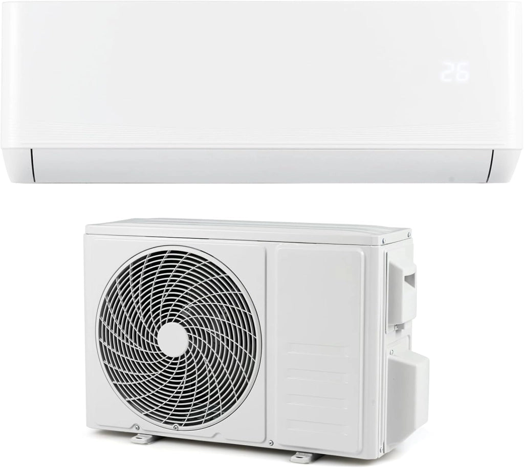 Split Condizionatore 12000 BTU Inverter R32 A++, Climatizzatore Eco, Riscaldamento/Raffreddamento/Deumidificazione, 7 Modalità, 8 Velocità del Ventilatore, Timer 24 Ore, Accessori Inclusi