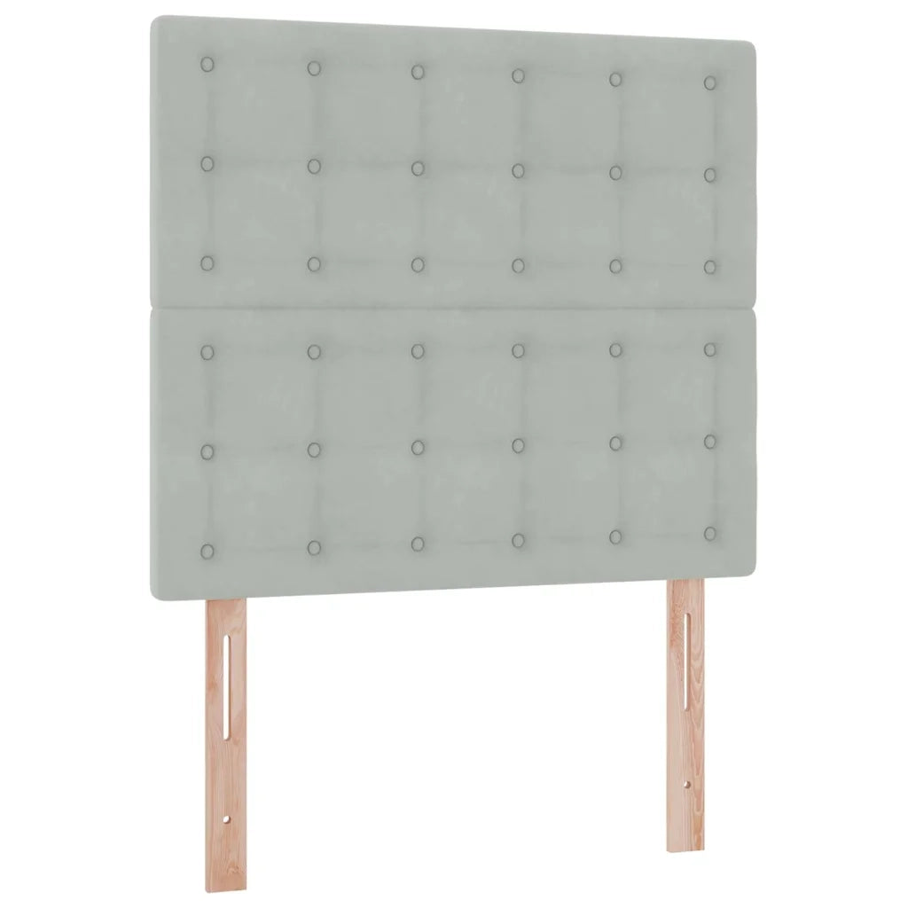 Letto con contenitore e LED Grigio chiaro 90 x 190 cm Velluto 3372753