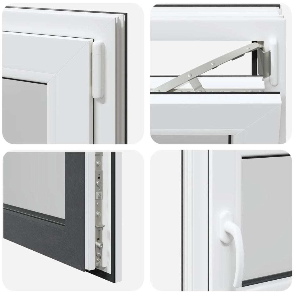 Finestra per Soffitta RISOR 100 x 50 cm PVC e Vetro Antracite