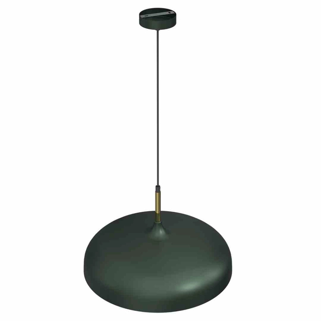 Lampadario a sospensione Milagro Lincoln verde oro Ø45