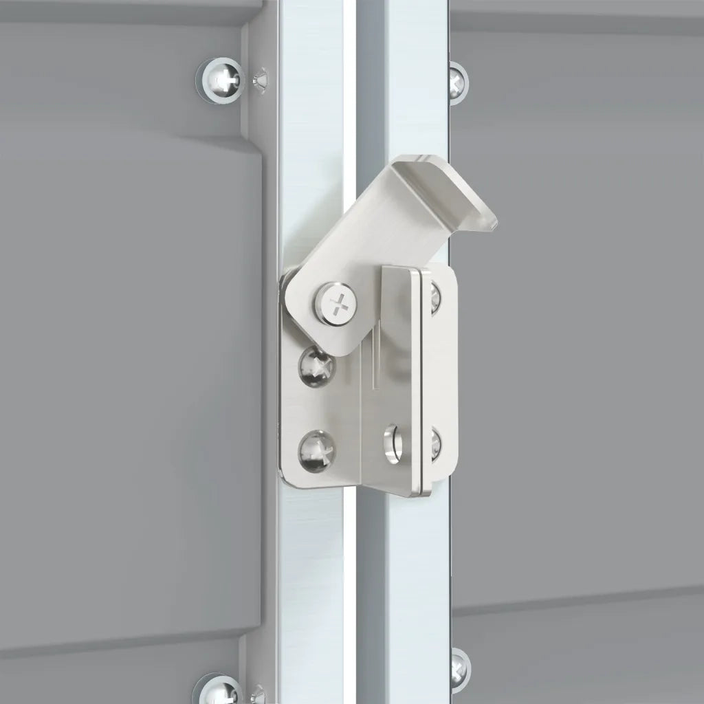 Copribidone con Ruote per 3 Bidoni Grigio 216x81x115 cm Acciaio 4006180