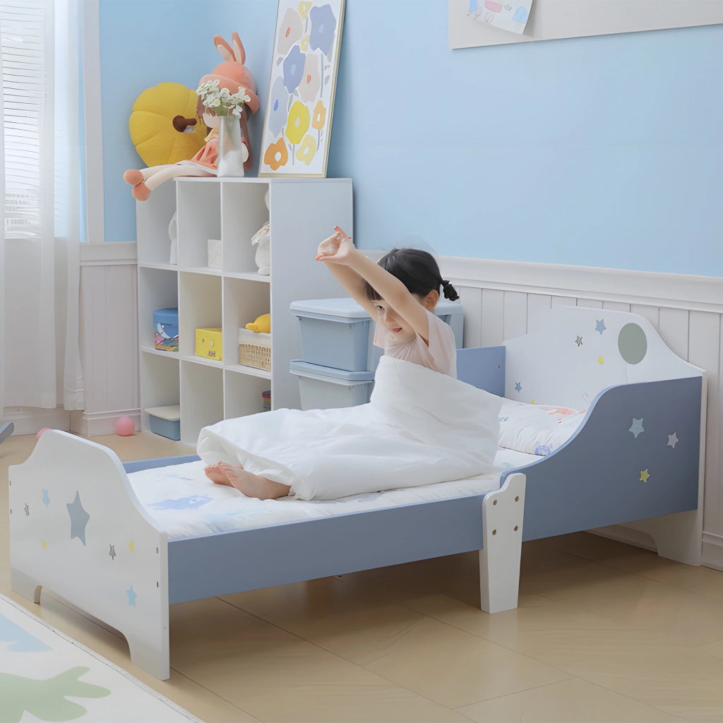 Letto Basso per Bambini ¨C zephmum ¨C Blu e Bianco