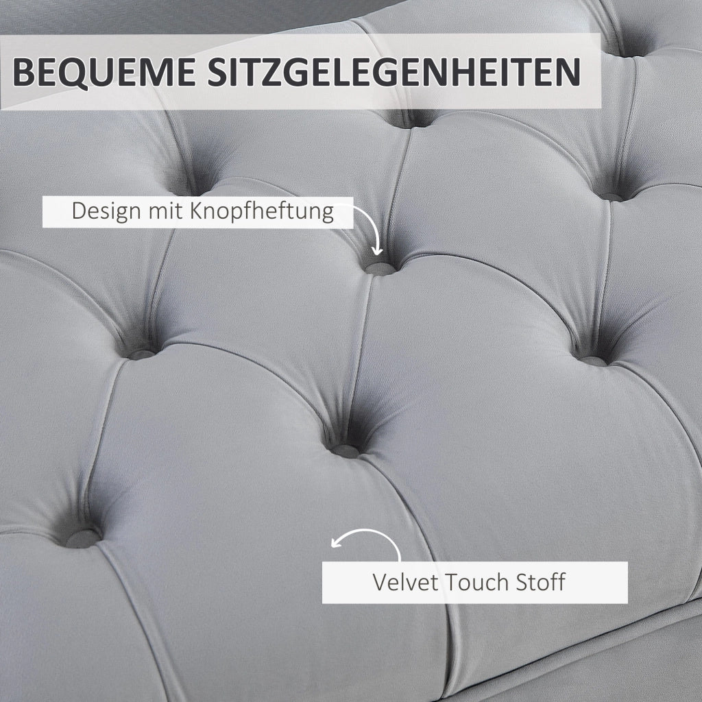 Letto contenitore imbottito in velluto ¨C Minimal ¨C grigio chiaro