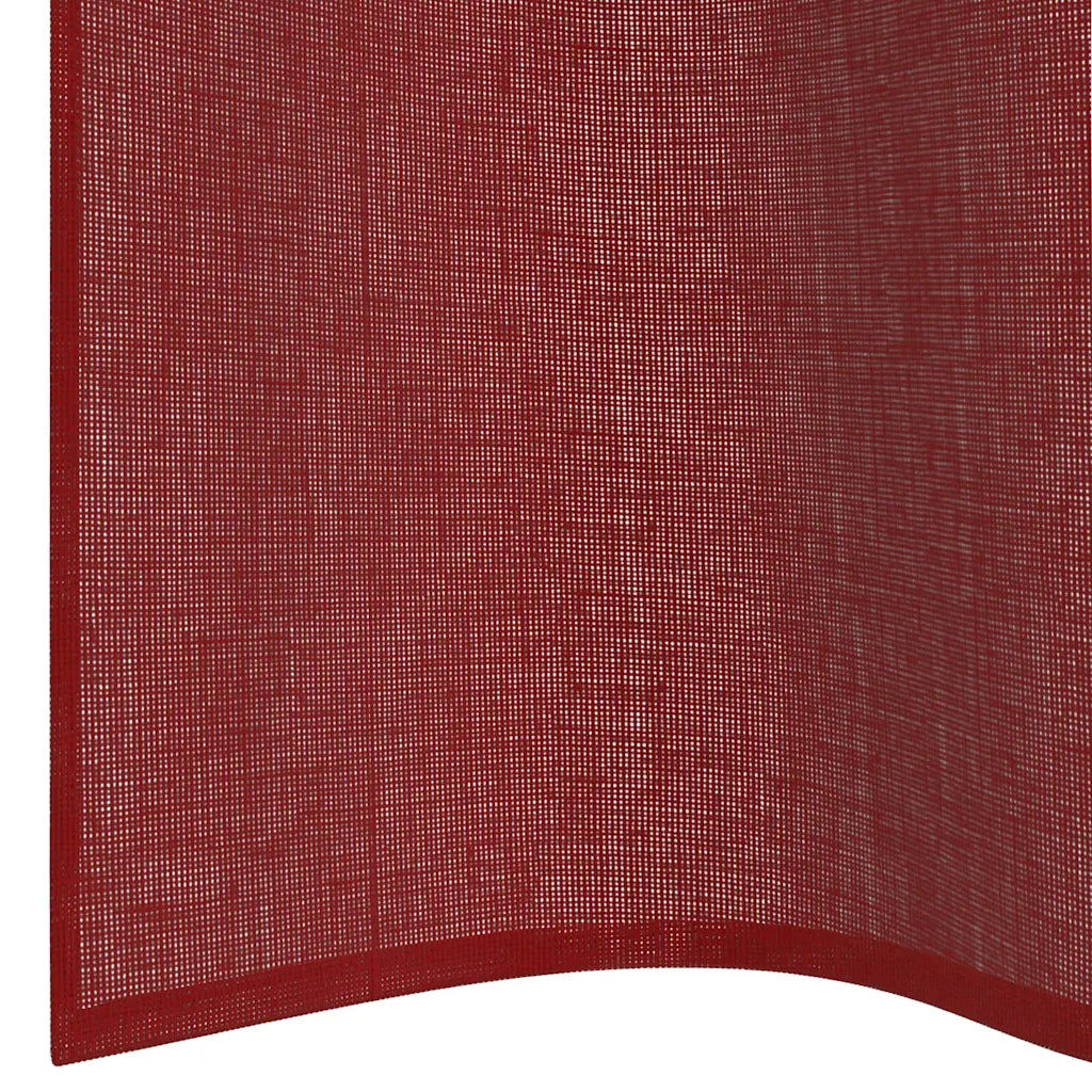 Tende in Voile con Occhielli 2 pz Rosso Vino 4102160