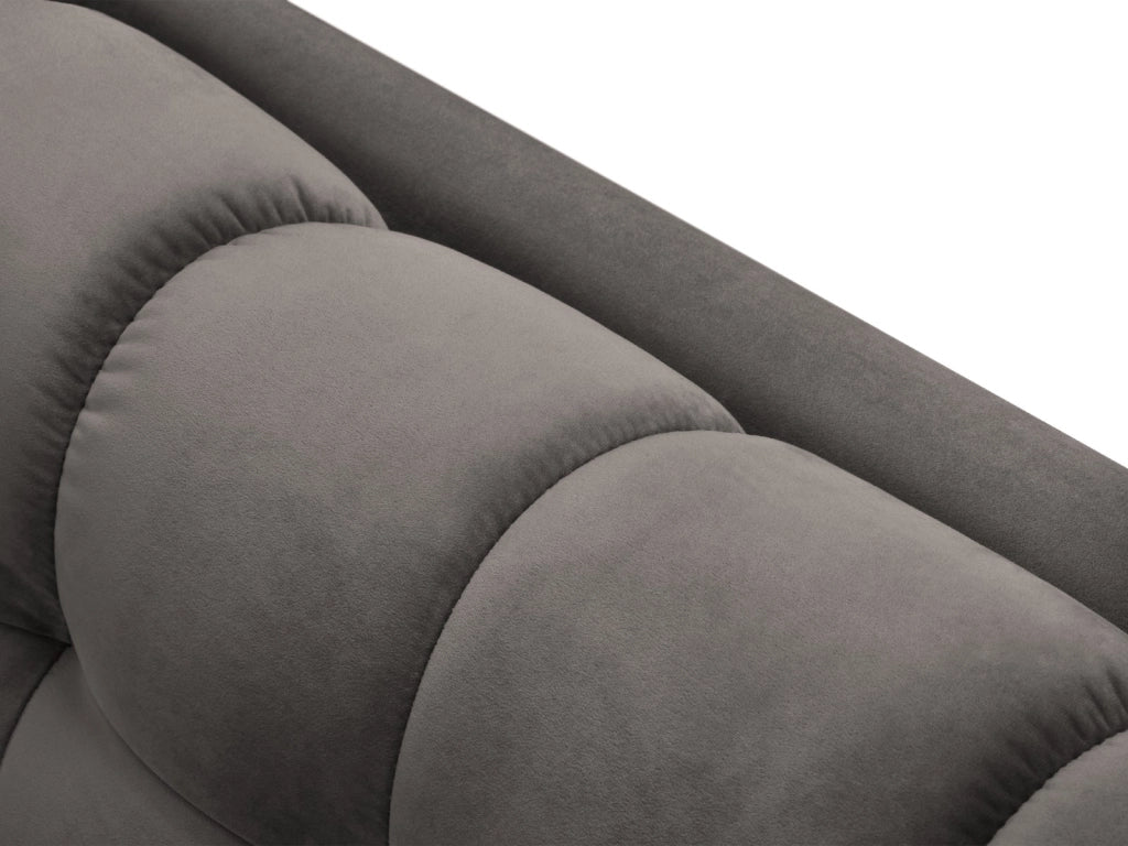Cosmopolitan Design - Divano "Bali" 4 posti in velluto grigio chiaro 